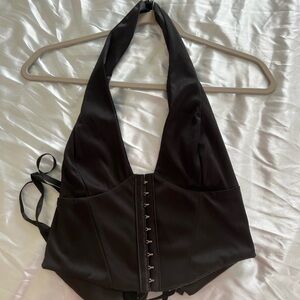 Black Corset Tie up top